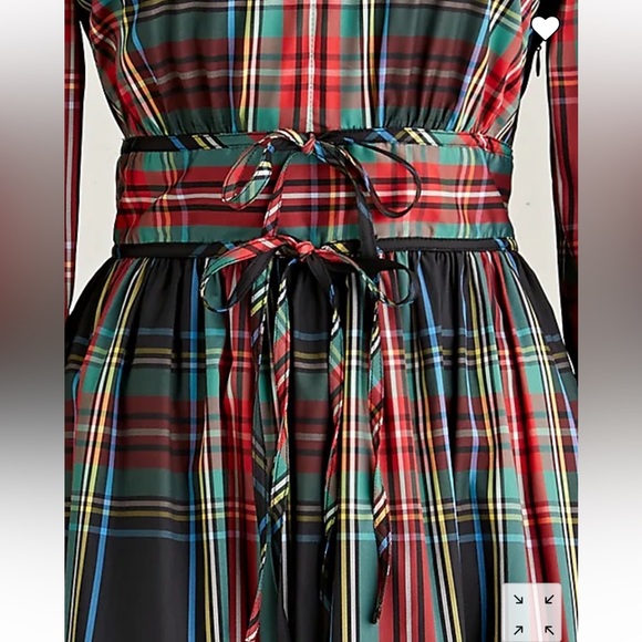 J.Crew V-neck taffeta mini dress in Stewart tartan - Picture 4 of 9